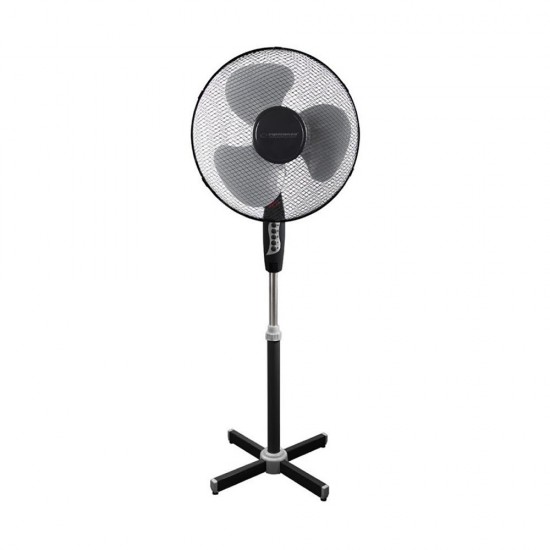 Ventilador De Pie OEM EHF001KE Negro 50W/90° Rotación Horizontal Con Rejilla Protectora