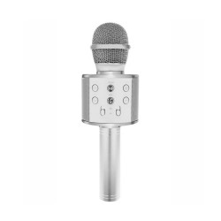 Microfone Oem Izoxis Prata Bluetooth/Tf Card/Usb/Aux