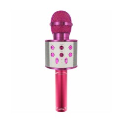 Microfone Oem Izoxis Rosa Bluetooth/Tf Card/Usb/Aux