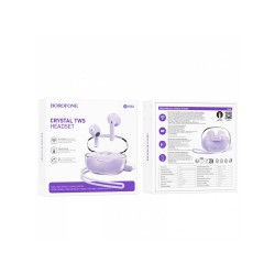 Earbuds Borofone BW46 Violeta Crystal Bluetooth TWS