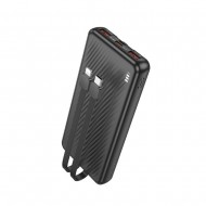 Borofone BJ57 Black 10000mAh Input Micro And Type-C/Output USB And USB-C Cables Type-C And Lightning Power Bank