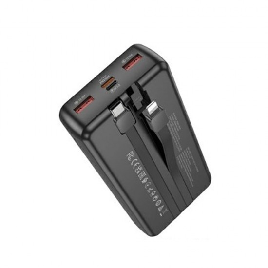 Power Bank Borofone Bj57a Preto 20000mah Input Micro/Usb E Usb-C/Output Usb-C E Lightning