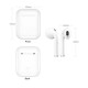 WUW R166 White Wireless Earbuds