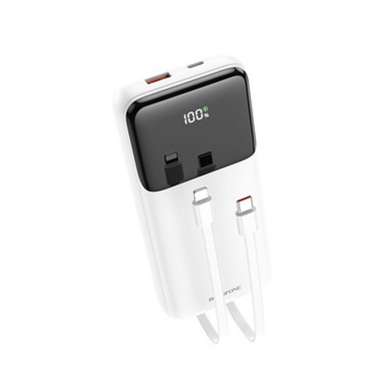 Power Bank Borofone Bj22a Branco 20000mah Dual Port Usb E Tipo-C