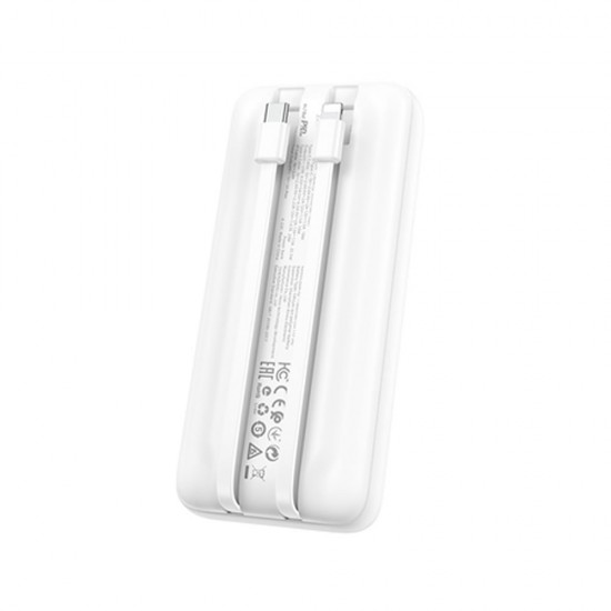 Power Bank Borofone Bj22a Branco 20000mah Dual Port Usb E Tipo-C