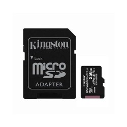 Cartão De Memória Kingston 256gb 100mb/S Preto Com Adaptador Sdcs2