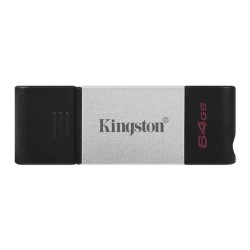Pendrive Kingston 64GB Plata 200MB/s Type-C USB 3.2 Data Traveler 80