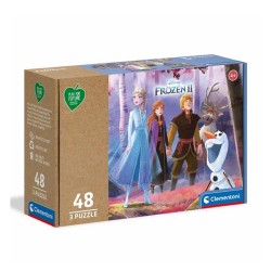 Puzzle Clementoni Frozen II 3 puzzles 48pcs Reciclable