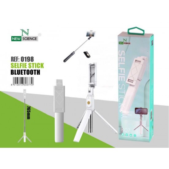 New Science K07 White Selfie Stick With Tripod