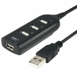 Mtk Hub 4 Ports Usb 2.0 At658 Black