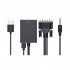 Adaptador De Vga Para Hdmi One Plus Nb1404 Preto Com 3.5mm Aux