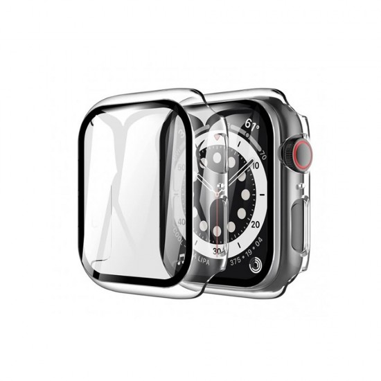 Pelicula De Vidro Accetel Iw41 Apple Watch 41mm Transparente Com Capa