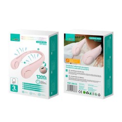 Ventoinha Portátil New Science Nf2 Rosa Ventoinha De Pescoço 1200mah