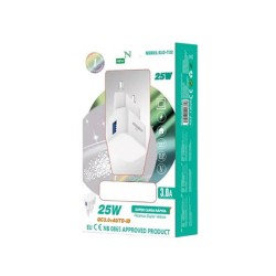 Adaptador Usb New Science Sld-T32 Branco 25w/3.0a/Usb Carga Super Rápida