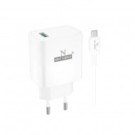 New Science SLD-T71 White 240V USB To Type-C Charger 25W 3.0A