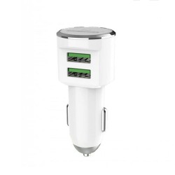 Adaptador De Isqueiro New Science Dc-27 Branco 17w/3.4a/2 Usb High Speed