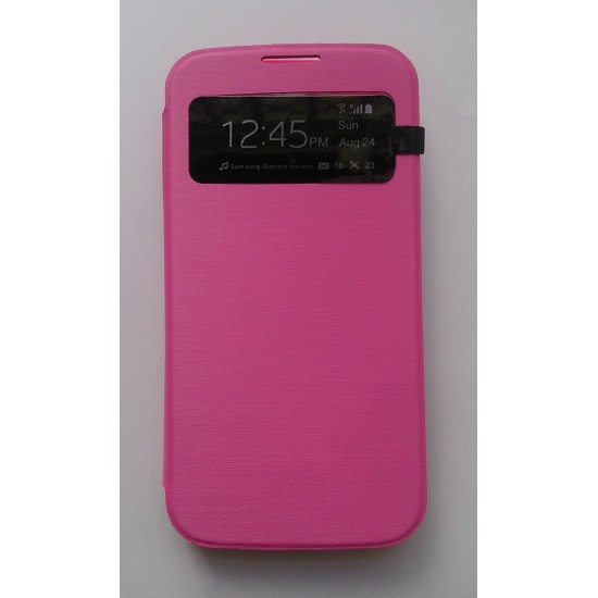 Flip Cover Janela Com Tampa Samsung Galaxy S4 / I9500 Pink