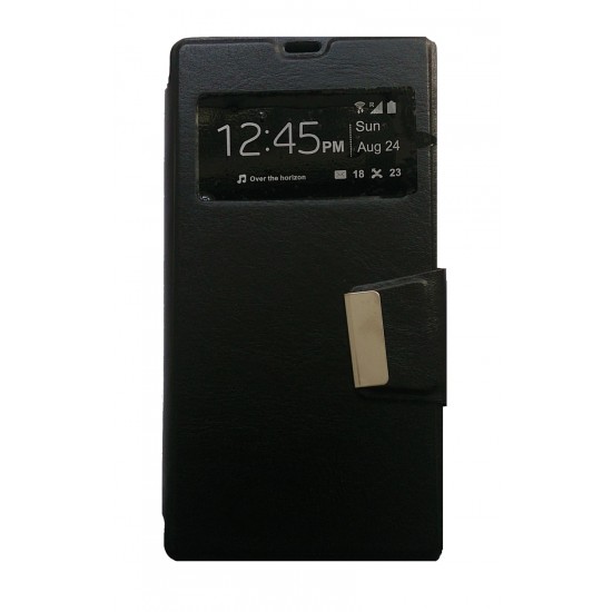 Capa Flip Cover Com Janela Huawei Honor 3c Play Preto