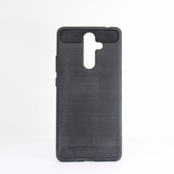 Capa Silicone Gel Carbon Nokia 7 Plus Preto