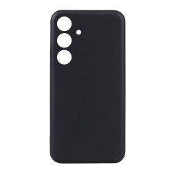 Capa Silicone Samsung Galaxy S24 Fe Preto Com Protetor De Câmera