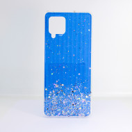 Capa Silicone Gel Liquido Glitter Samsung Galaxy A42 5g / A426 Navy Blue