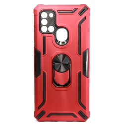 Tpu Kickstand Heavy Duty Hybrid Silicone Case Samsung Galaxy A21s Red Anti-shock Finger Ring