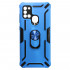 Capa Silicone Tpu Kickstand Heavy Duty Hibrid Samsung Galaxy A21s Azul Anel De Dedo Anti-Choque