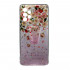 Huawei Capa Silicone Com Desenho Bling Glitter Samsung Galaxy A72 Rosado Flowers Com Kickstand