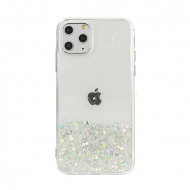 Capa Silicone Gel Liquido Glitter Apple Iphone 12 / 12 Pro Transparente