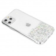 Capa Silicone Gel Liquido Glitter Apple Iphone 12 / 12 Pro Transparente