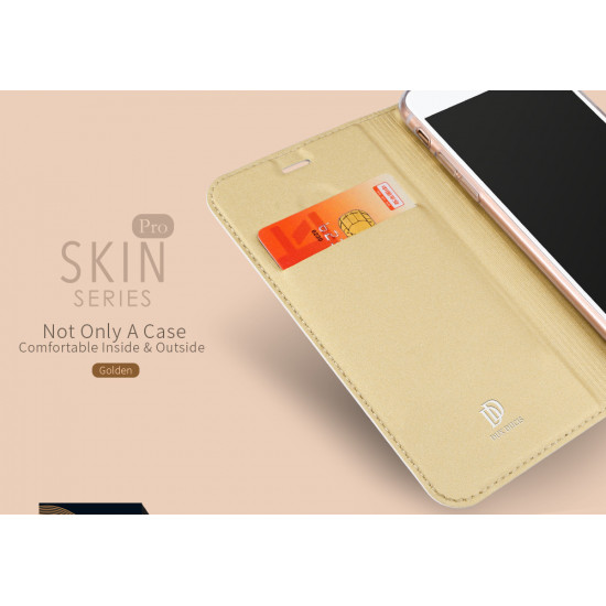 Capa Flip Cover Apple Iphone 12 Mini 5.4 Dourado Dux Ducis Skin Pro