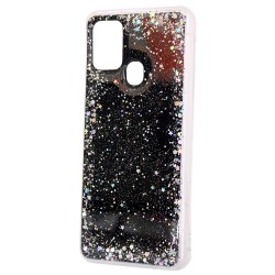 Funda de Silicona Bling Glitter para Samsung Galaxy A21s / A217 Negra