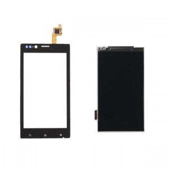 Touch+Display Sony Xperia J/St26 4.0" Preto