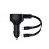 Carregador De Isqueiro Baseus Cgtx000001 Preto 30w Com Cabo Usb-C E Lightning Retrátil