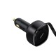 Carregador De Isqueiro Baseus Cgtx000001 Preto 30w Com Cabo Usb-C E Lightning Retrátil Carregador De Isqueiro Baseus Cgtx000001 Preto 30w Com Cabo Usb-C E Lightning Retrátil