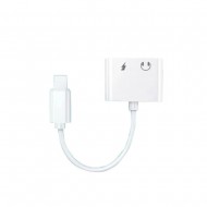 Lightning To Headphone Jack Adapter New Science Y-05 White 3.5mm And Lightning