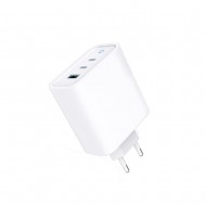 Adaptador USB New Science SLD-T61 Blanco 65W/6.0A/USB Y 2 USB-C