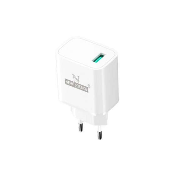 Adaptador Usb New Science Sld-T73 Branco 25w/Usb Adaptador Usb New Science Sld-T73 Branco 25w/Usb