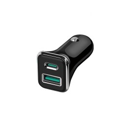 Adaptador De Isqueiro New Science Sld-C03 Preto 40w/3.0a/Usb E Tipo C
