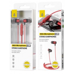 Auricular One Plus Nc3151 Vermelho 3.5mm Plug Type High Sound Quality With Microphone