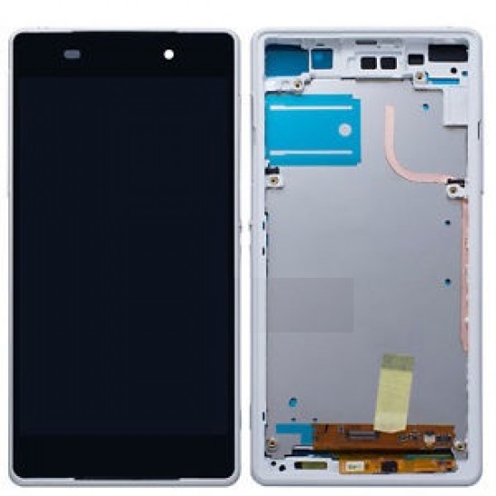 Touch+Display Con Frame Sony Xperia Z2/D6502/D6503 5.2" Blanco