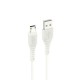 Cabo De Dados New Science Ns-109 Branco 2.4a 3m Micro Usb Cabo De Dados New Science Ns-109 Branco 2.4a 3m Micro Usb