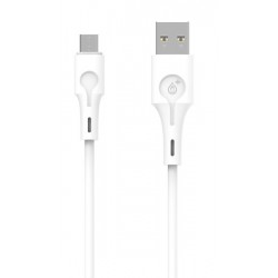 Cable Micro Usb One Plus Nb1253 2.4a, 1m Compatible With Fast Charging White