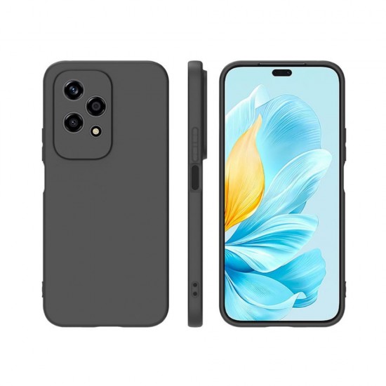 Capa Silicone Huawei Honor 200 Lite Preto Com Protetor De Câmera