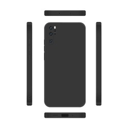 Capa Silicone Gel Huawei P30 Pro Preto Com Protetor De Câmera