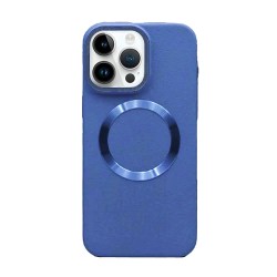 Capa Silicone Dura Apple Iphone 14 Pro Max Azul Escuro Metalizada