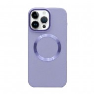 Capa Silicone Dura Apple Iphone 14 Pro Lilás Metalizada