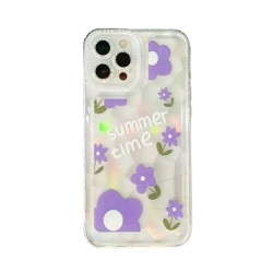 Capa Silicone Apple Iphone 13 Pro Transparente Com Protetor De Câmera Summer Time