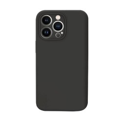 Capa Silicone Apple Iphone 15 Pro Preto Com Protetor De Câmera Robusta