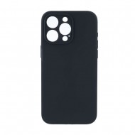 Funda De Silicona Apple Iphone 15 Pro Negra Con Protector De Cámara